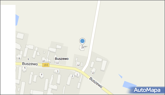 Buszewo, Buszewo, 14, mapa Buszewo