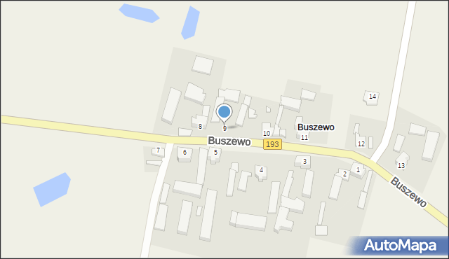 Buszewo, Buszewo, 9, mapa Buszewo