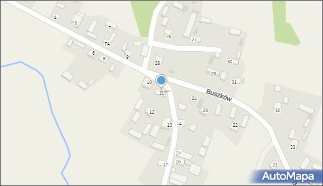 Buszków, Buszków, 11, mapa Buszków