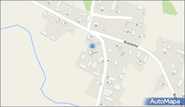 Buszków, Buszków, 12, mapa Buszków