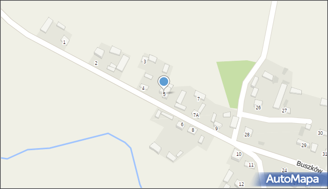 Buszków, Buszków, 5, mapa Buszków