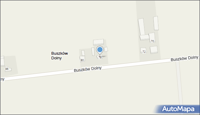 Buszków Dolny, Buszków Dolny, 78, mapa Buszków Dolny