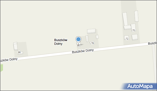 Buszków Dolny, Buszków Dolny, 80, mapa Buszków Dolny