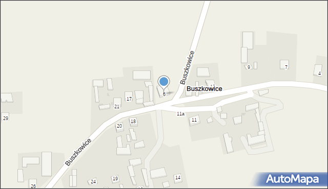 Buszkowice, Buszkowice, 6, mapa Buszkowice