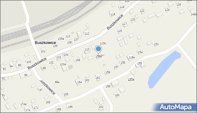 Buszkowice, Buszkowice, 158a, mapa Buszkowice