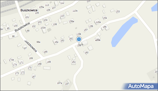 Buszkowice, Buszkowice, 159, mapa Buszkowice