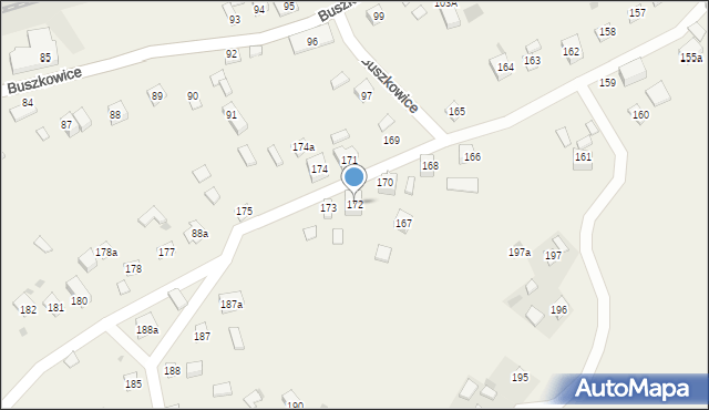 Buszkowice, Buszkowice, 172, mapa Buszkowice