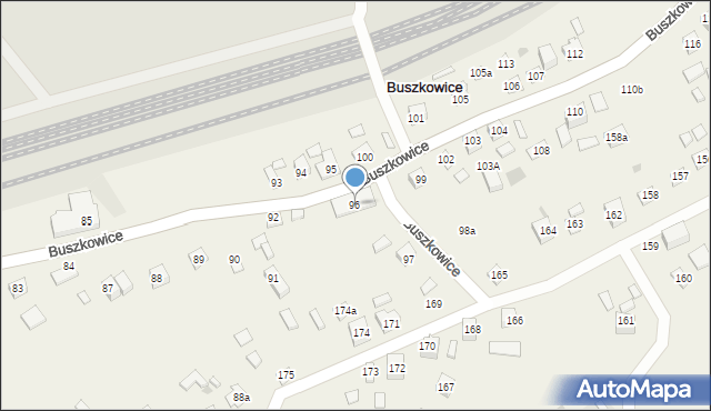 Buszkowice, Buszkowice, 96, mapa Buszkowice