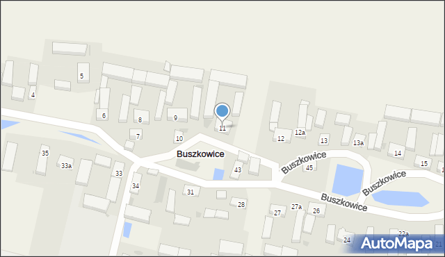 Buszkowice, Buszkowice, 11, mapa Buszkowice