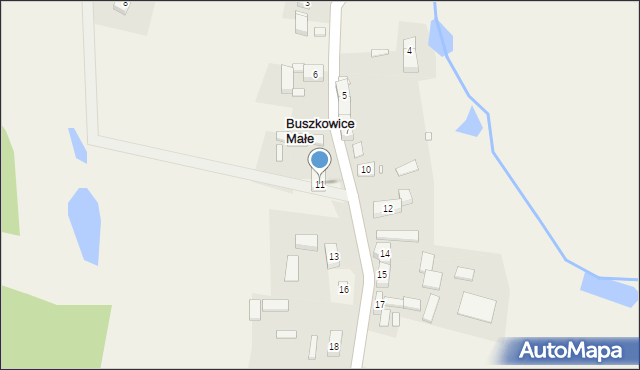 Buszkowice Małe, Buszkowice Małe, 11, mapa Buszkowice Małe