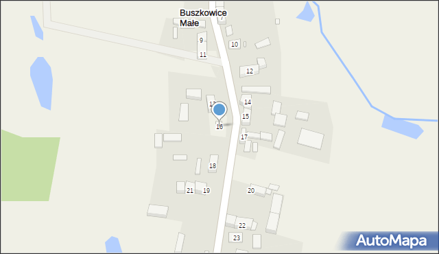 Buszkowice Małe, Buszkowice Małe, 16, mapa Buszkowice Małe