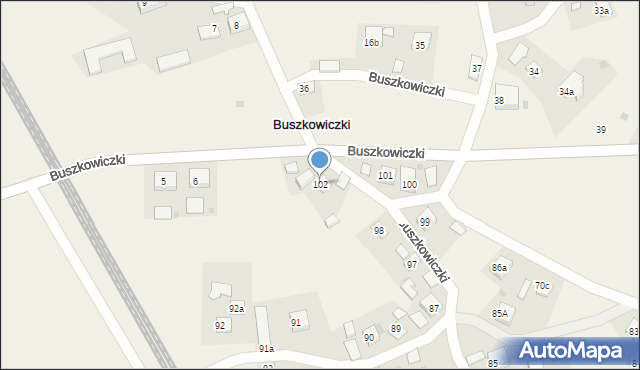 Buszkowiczki, Buszkowiczki, 102, mapa Buszkowiczki