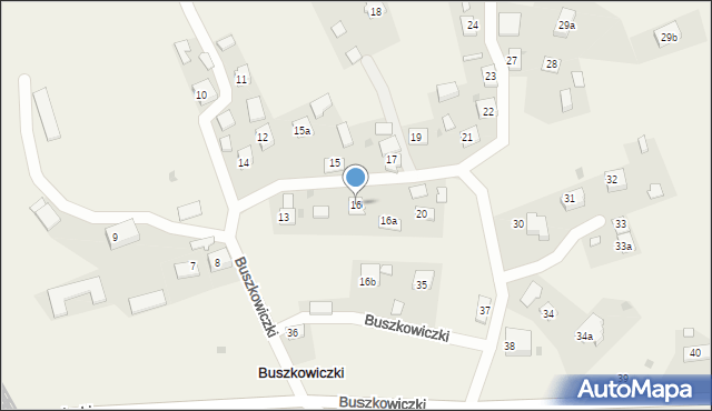 Buszkowiczki, Buszkowiczki, 16, mapa Buszkowiczki