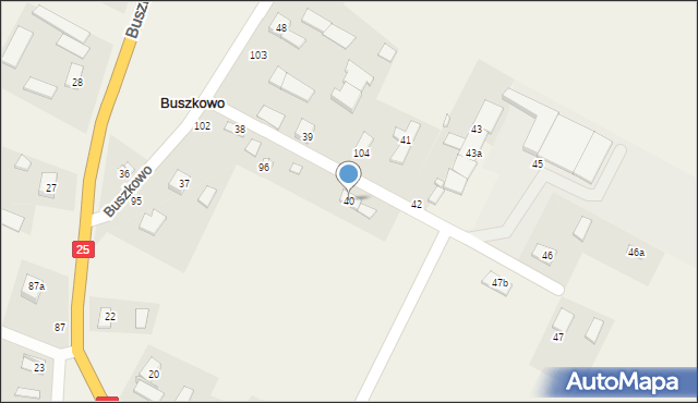 Buszkowo, Buszkowo, 40, mapa Buszkowo