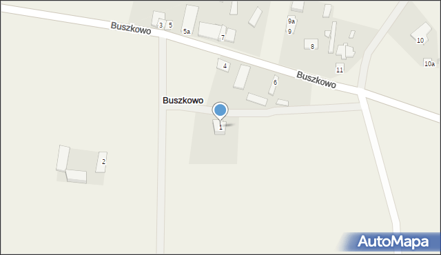 Buszkowo, Buszkowo, 1, mapa Buszkowo