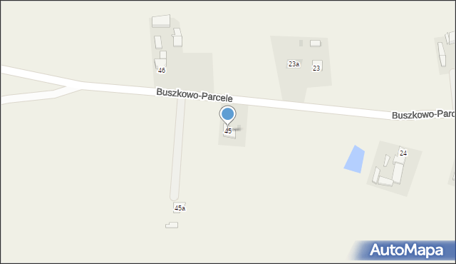 Buszkowo-Parcele, Buszkowo-Parcele, 45, mapa Buszkowo-Parcele