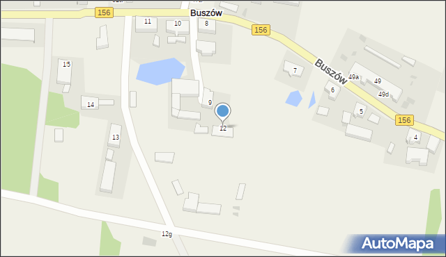 Buszów, Buszów, 12, mapa Buszów