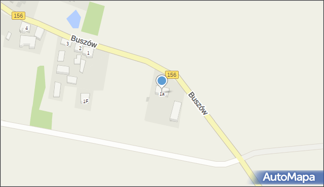 Buszów, Buszów, 1a, mapa Buszów