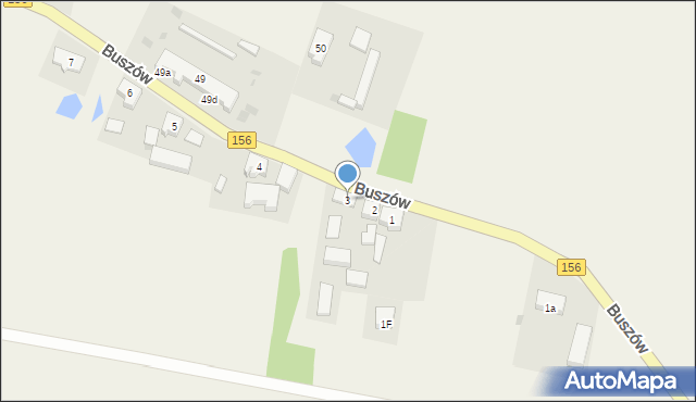 Buszów, Buszów, 3, mapa Buszów