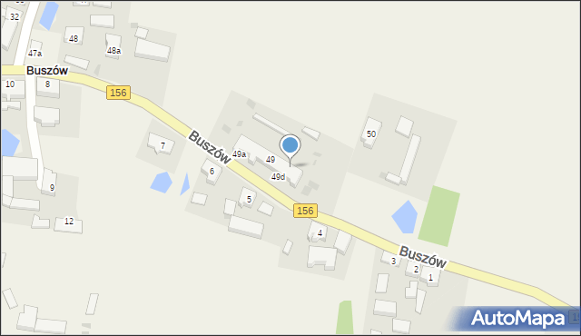 Buszów, Buszów, 49f, mapa Buszów