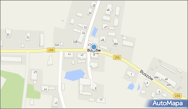 Buszów, Buszów, 8, mapa Buszów