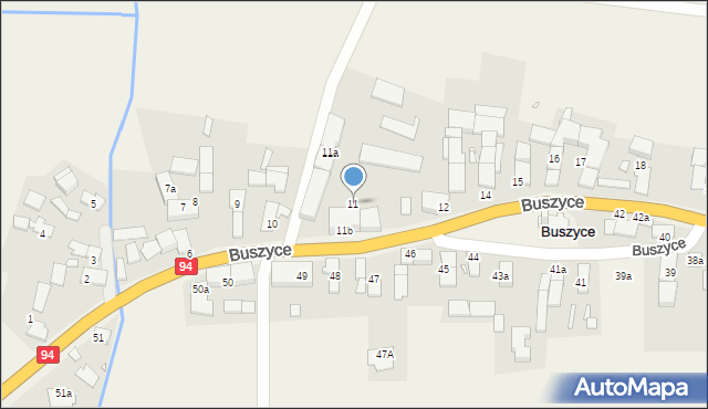 Buszyce, Buszyce, 11, mapa Buszyce