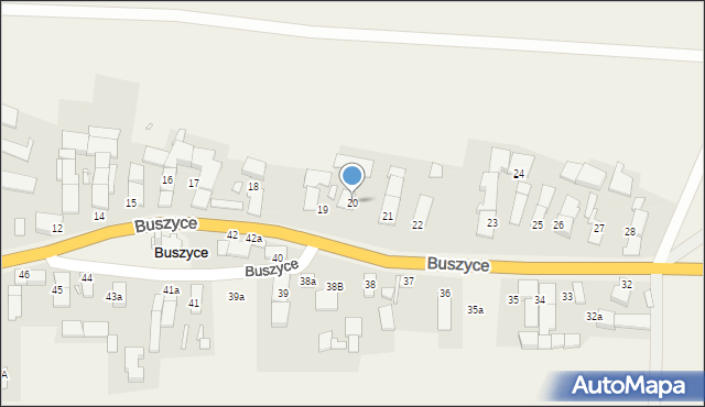 Buszyce, Buszyce, 20, mapa Buszyce