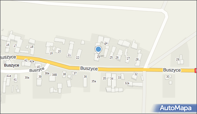 Buszyce, Buszyce, 23, mapa Buszyce