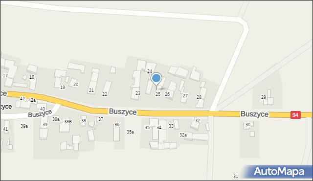 Buszyce, Buszyce, 26a, mapa Buszyce