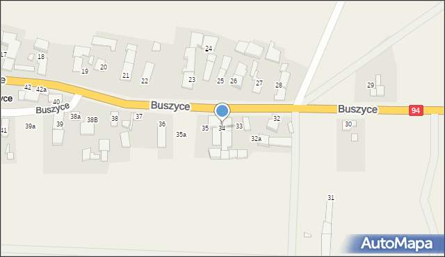 Buszyce, Buszyce, 34, mapa Buszyce