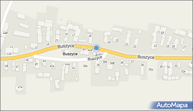 Buszyce, Buszyce, 40, mapa Buszyce