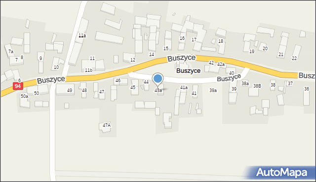 Buszyce, Buszyce, 43a, mapa Buszyce