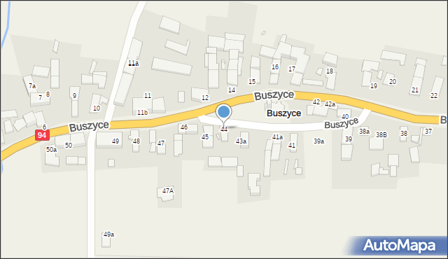 Buszyce, Buszyce, 44, mapa Buszyce