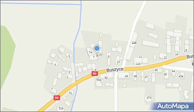 Buszyce, Buszyce, 8, mapa Buszyce