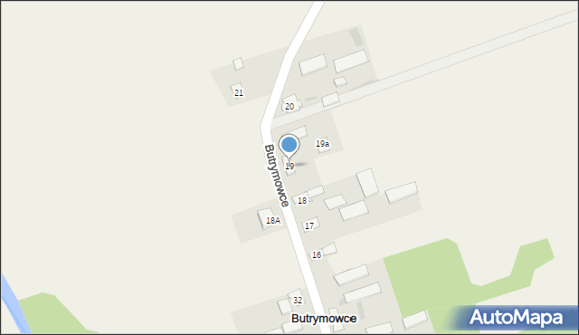 Butrymowce, Butrymowce, 19, mapa Butrymowce