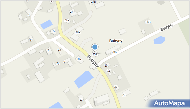 Butryny, Butryny, 25A, mapa Butryny