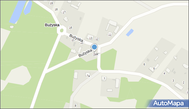 Bużyska, Bużyska, 14A, mapa Bużyska