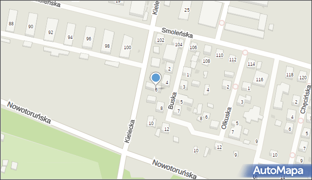 Bydgoszcz, Buska, 6, mapa Bydgoszczy