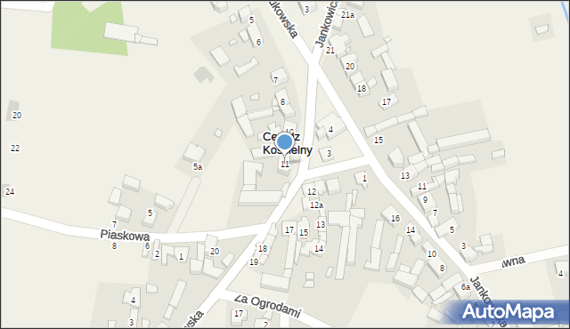 Ceradz Kościelny, Bukowska, 11, mapa Ceradz Kościelny