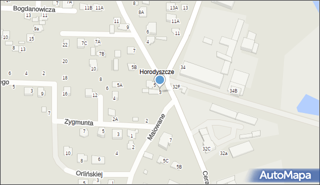 Chełm, Budowlana, 3, mapa Chełma