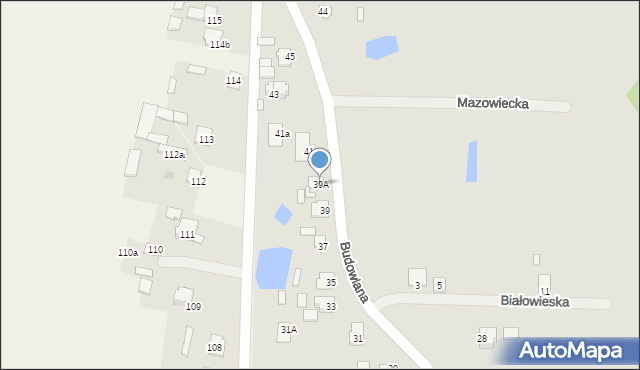 Chełm, Budowlana, 39A, mapa Chełma