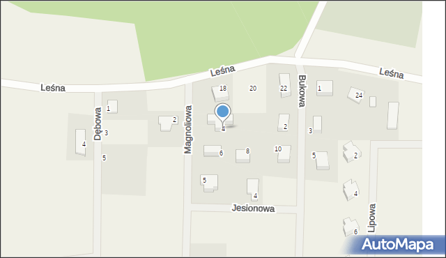 Chmieleniec, Bukowa, 4, mapa Chmieleniec