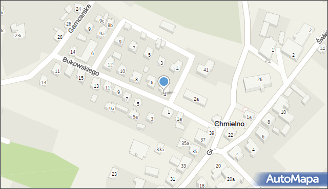 Chmielno, Bukowskiego Piotra, 4, mapa Chmielno