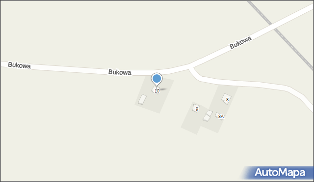 Chruszczewo, Bukowa, 10, mapa Chruszczewo