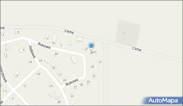Chrzanowo, Bukowa, 15, mapa Chrzanowo