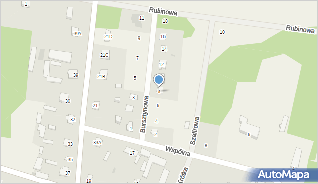 Chrzczanka Włościańska, Bursztynowa, 8, mapa Chrzczanka Włościańska