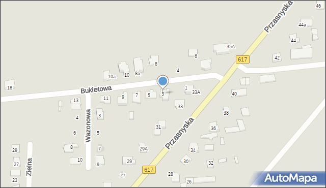 Ciechanów, Bukietowa, 3, mapa Ciechanów