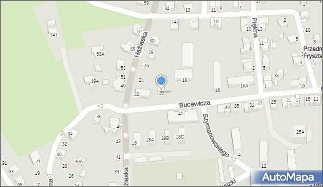 Cieszyn, Bucewicza Nestora, 20, mapa Cieszyna