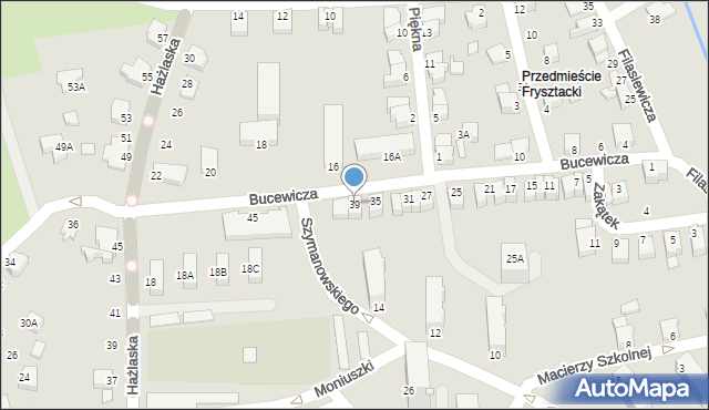 Cieszyn, Bucewicza Nestora, 39, mapa Cieszyna