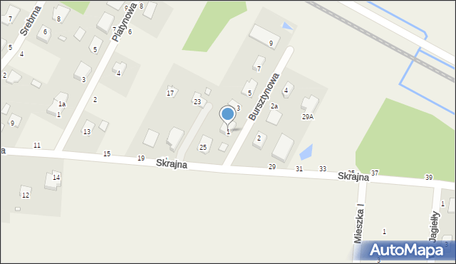 Cisie, Bursztynowa, 1, mapa Cisie